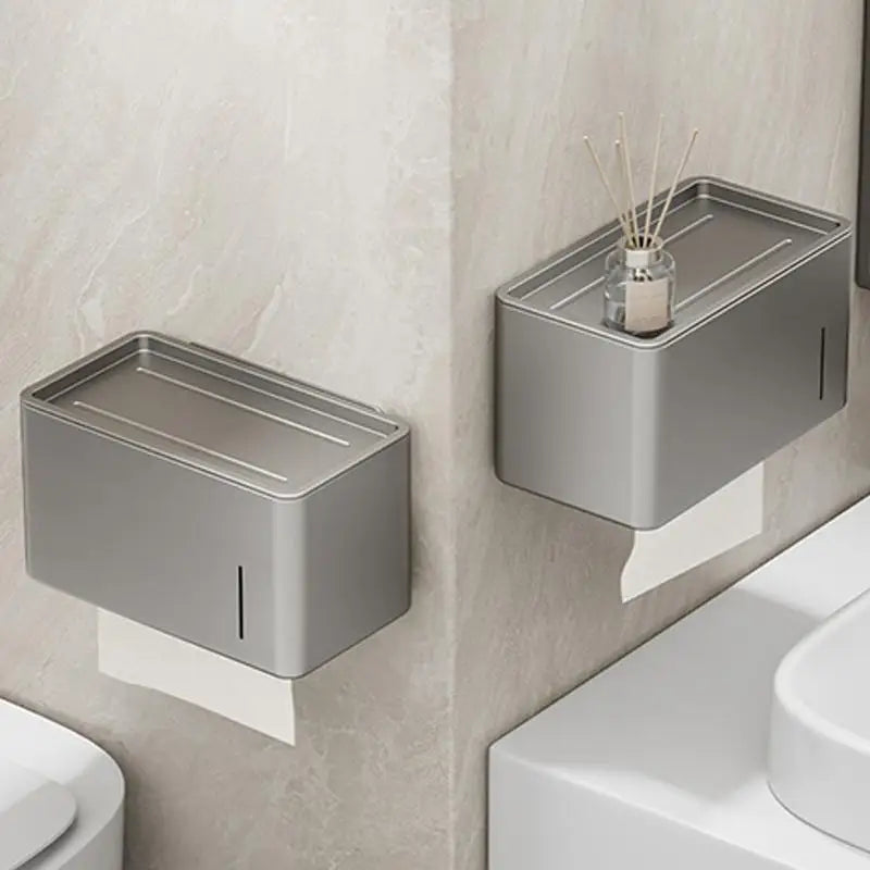 Wall-Mounted Toilet Paper Holder No-Drill Bathroom Dispenser Toilet Paper Holder Nixie