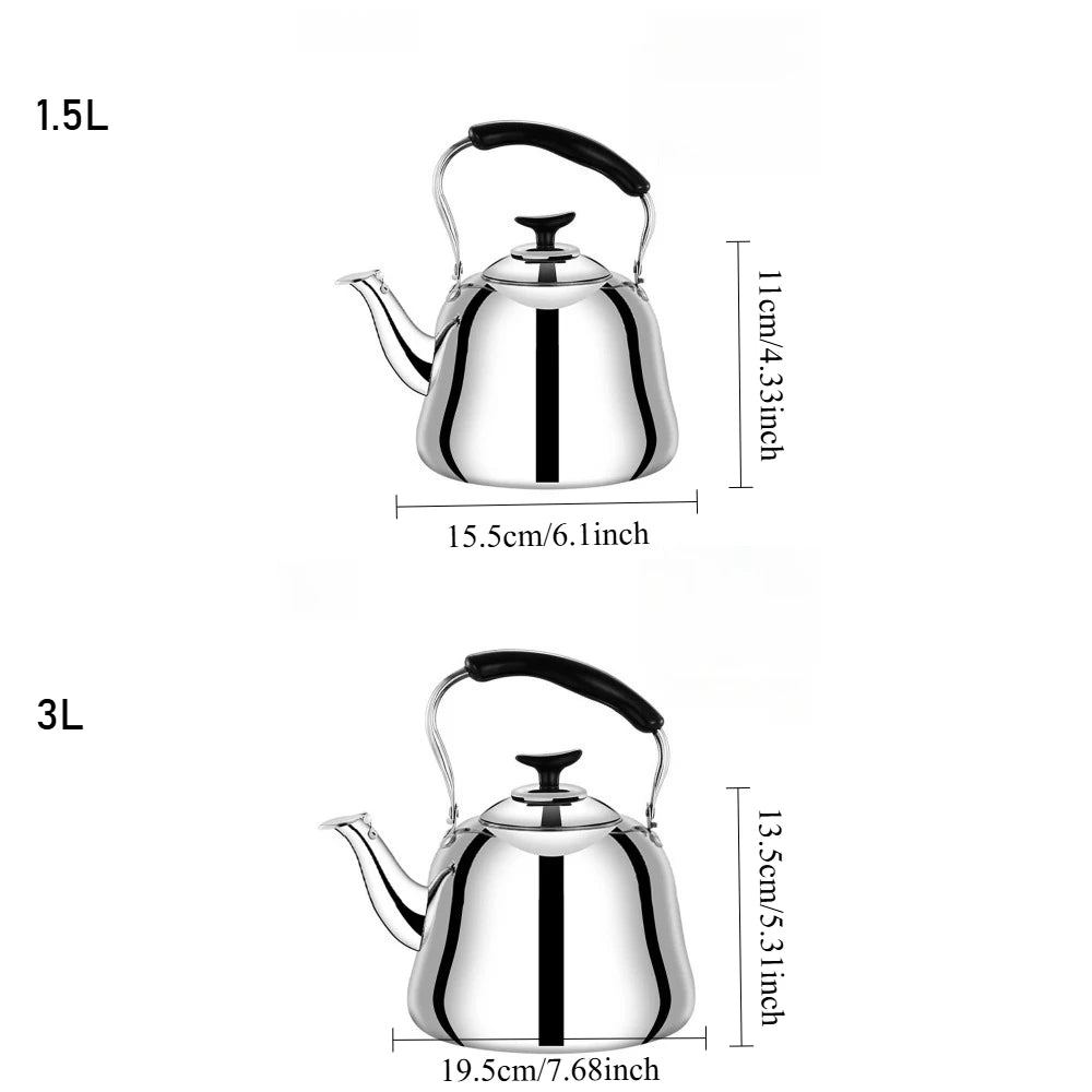 Stainless Steel Whistling Tea Kettle with Infuser & Handle Stovetop Tea Kettle Nixie