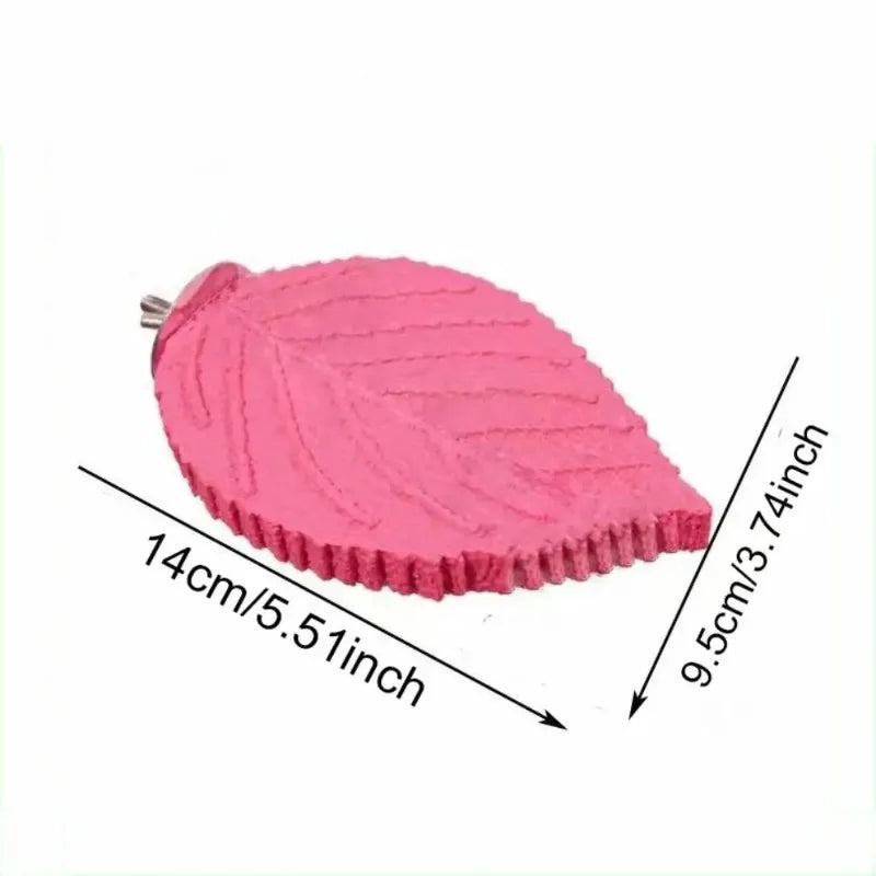 Leaf Shape Parrot Perch Resin Claw Grinding Platform 2pcs