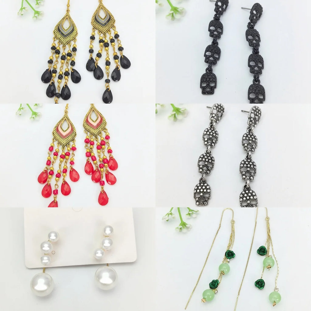 Gothic Skull Drop Earrings for Women | Zinc Alloy Fashion Gothic Drop Earrings Nixie