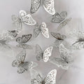 12pcs 3D Butterfly Wall Stickers – Home Décor Decorations Wall Stickers Nixie Silver