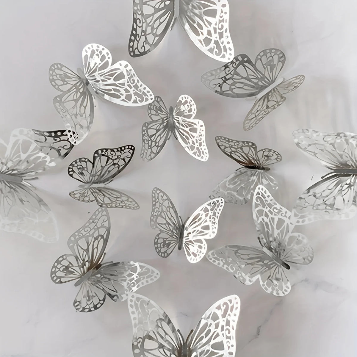 12pcs 3D Butterfly Wall Stickers – Home Décor Decorations Wall Stickers Nixie Silver
