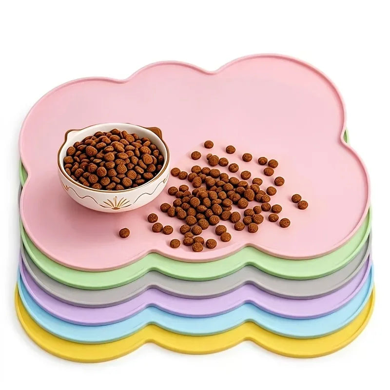 Silicone Pet Feeding Mat for Dogs & Cats | Waterproof Bowl Mat Pet Feeding Mat Nixie