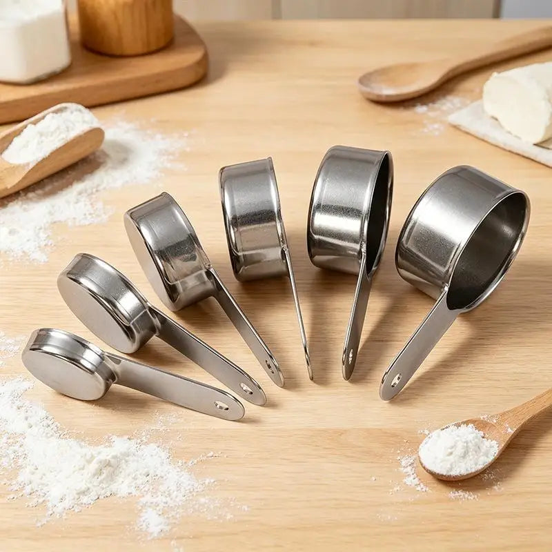 Stainless Steel Measuring Spoons | Hanging Kitchen Baking Tool Measuring Spoons Nixie