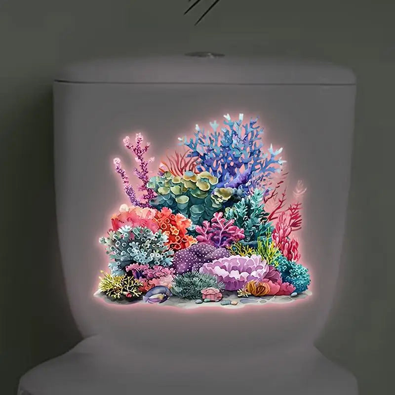 Glow-in-the-Dark Coral Reef Sticker – Luminous Wall Decal Luminous Wall Sticker Nixie