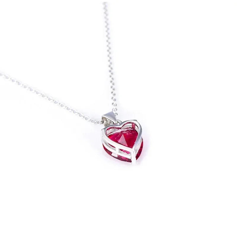 Vintage Heart CZ Necklace & Earrings Jewelry Set for Women Jewelry Set Nixie