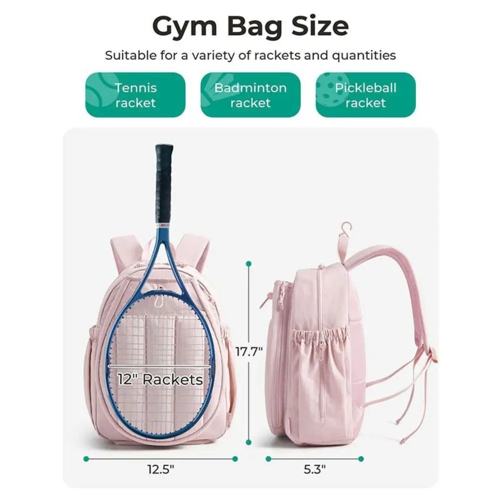 Large Tennis Backpack – Holds 2 Rackets, Shoe Compartment