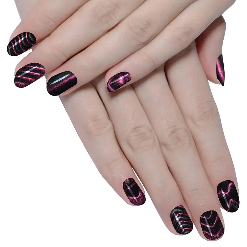 3D Cat Eye Nail Magnets Set – Holographic Magnetic Sheets Nail Art Magnet Nixie