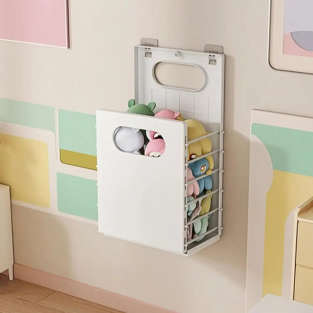 Collapsible Wall-Mounted Mesh Laundry Hamper | Foldable Laundry Hamper Nixie