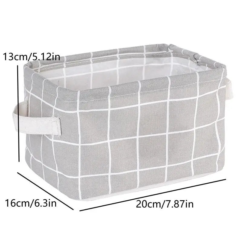 Cotton Linen Waterproof Desktop Storage Basket Organizer Desktop Storage Basket Nixie