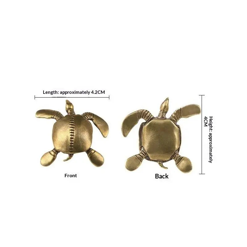 Vintage Brass Turtle Figurine – Tea Pet & Desk Ornament Brass Figurine Nixie
