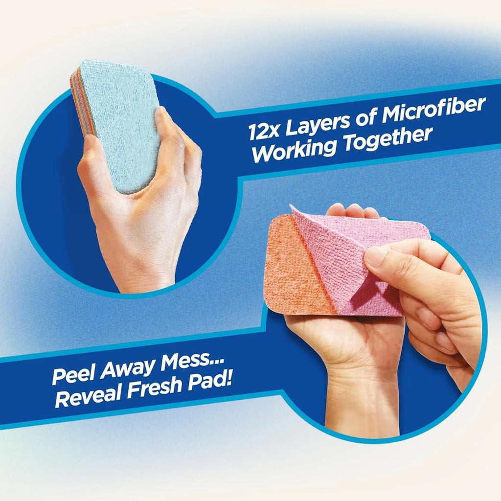 PVA Rainbow Sponge Cloth 12-Layer Tear-Off Super Absorbent Rag Kitchen Cleaning Cloth Nixie