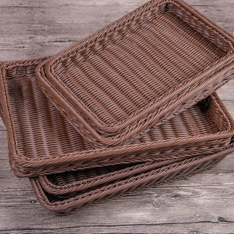 Imitation Rattan Storage Basket – BPA-Free Woven Organizer Storage Basket Nixie