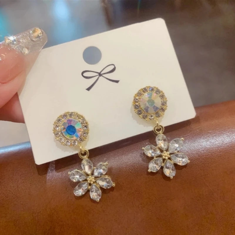 Diamond Tassel Drop Earrings – 14K Gold Plated Vintage Heart Drop Tassel Earrings Nixie