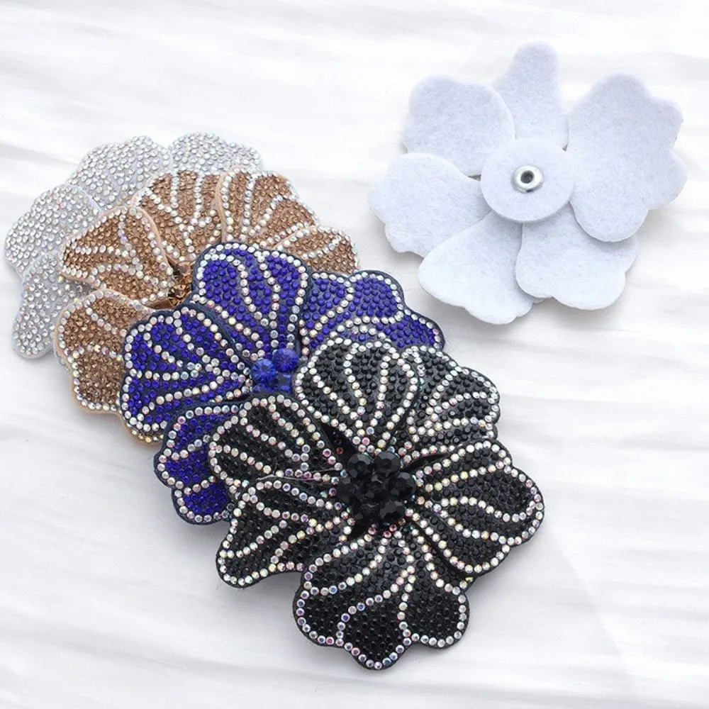 3D Rhinestone Rose Flower Patch – Sew-On DIY Applique Craft Sew-On Applique Patch Nixie