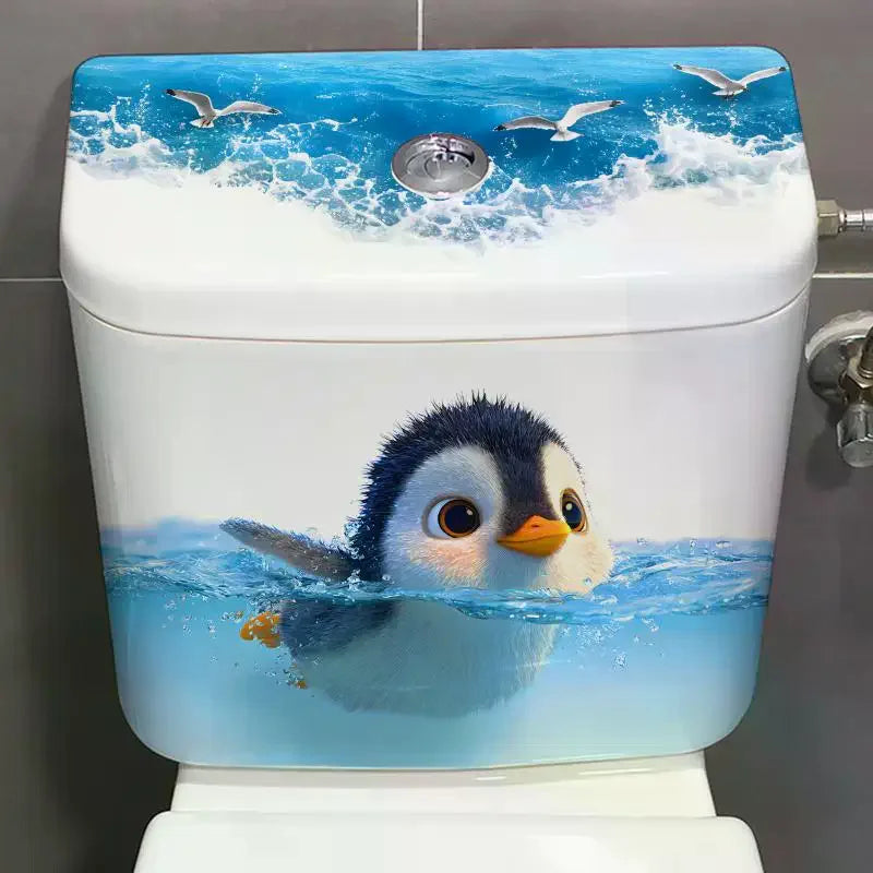 Cute Penguin Waterproof Bathroom Toilet Stickers – Self-Adhesive Bathroom Wall Decal Nixie Default Title