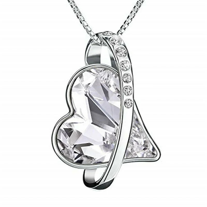 Heart Crystal Zircon Pendant Necklace – Trendy Women's Jewelry Pendant Necklace Nixie