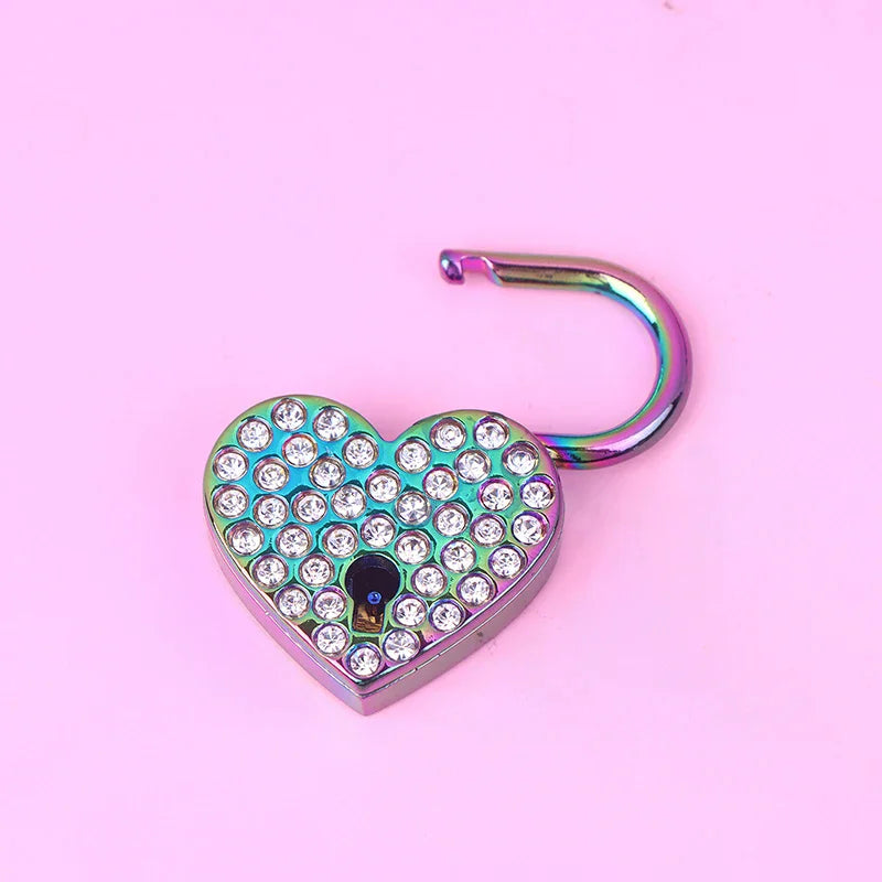 Heart Shaped Metal Keyed Padlock for Jewelry Box & Gifts Decorative Padlock Nixie