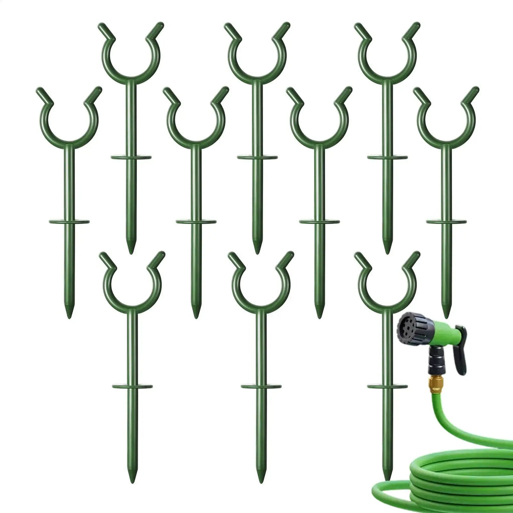 10pcs Garden Hose Guide Stakes – Kink-Free Hose Brackets