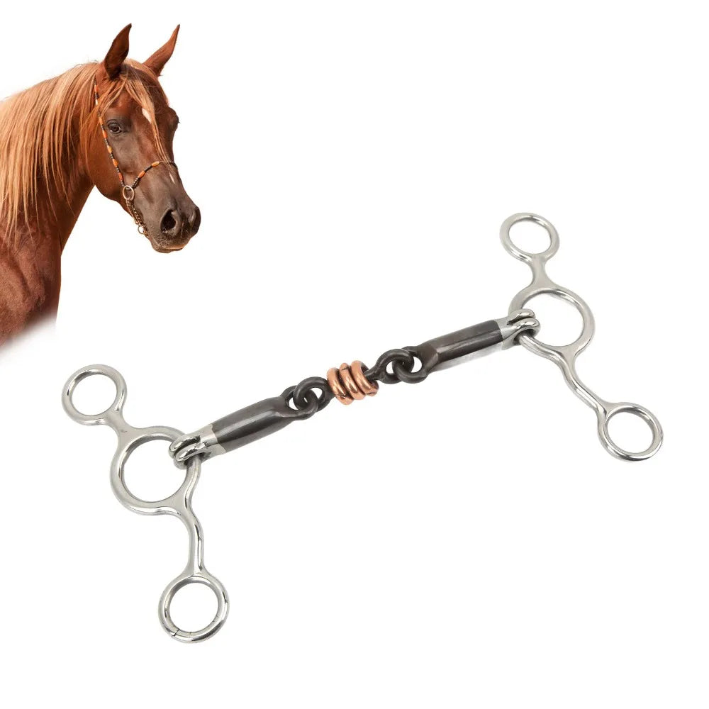 Stainless Steel Horse Gag Snaffle Ring – 145mm Corrosion Resistant