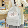 Korean Polka Dot School Backpack for Teen Girls | 20–35L Girls School Backpack Nixie Gray