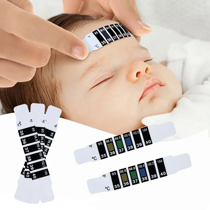 Forehead Strip Thermometer Stickers for Baby & Kids 10/20 Pcs Forehead Strip Thermometer Nixie