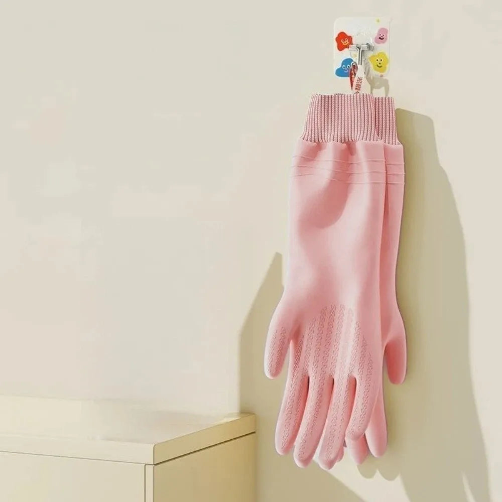Thickened Rubber Dishwashing Gloves – Waterproof Kitchen Gloves