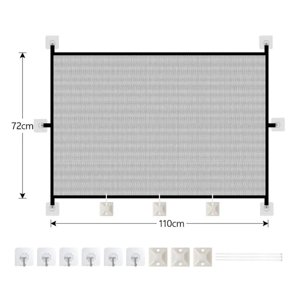 Retractable Mesh Pet Safety Gate – Folding Dog Barrier Fence