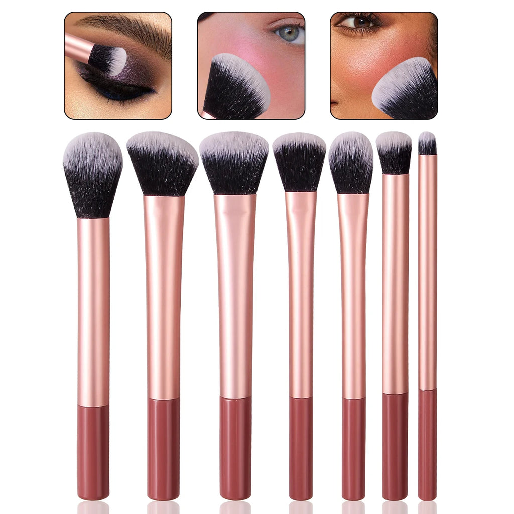 Nixie 7-Piece Makeup Brush Set – Synthetic Bristles Kit Makeup Brush Set Nixie MULTI