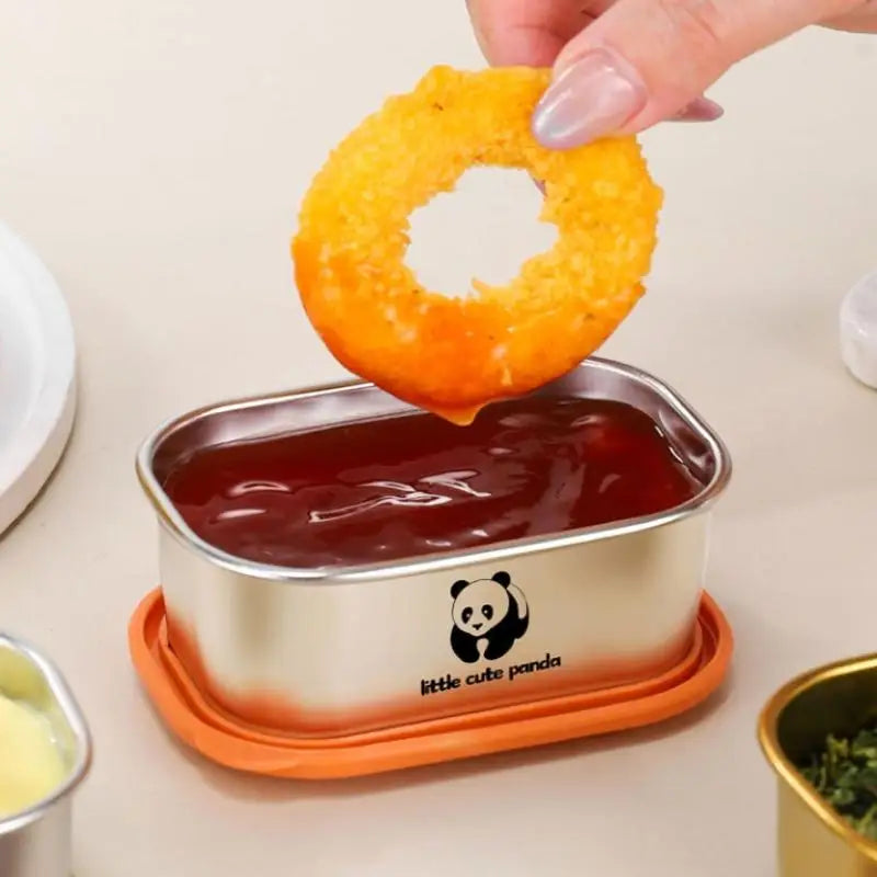 140ml Leak-Proof 304 Stainless Steel Seasoning Box & Sauce Cup Condiment Container Nixie