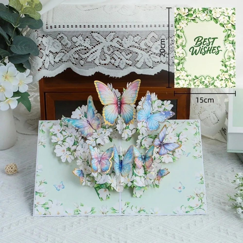 3D Pop-Up Flower Bouquet Greeting Card | Handmade Paper Art Pop-Up Greeting Card Nixie