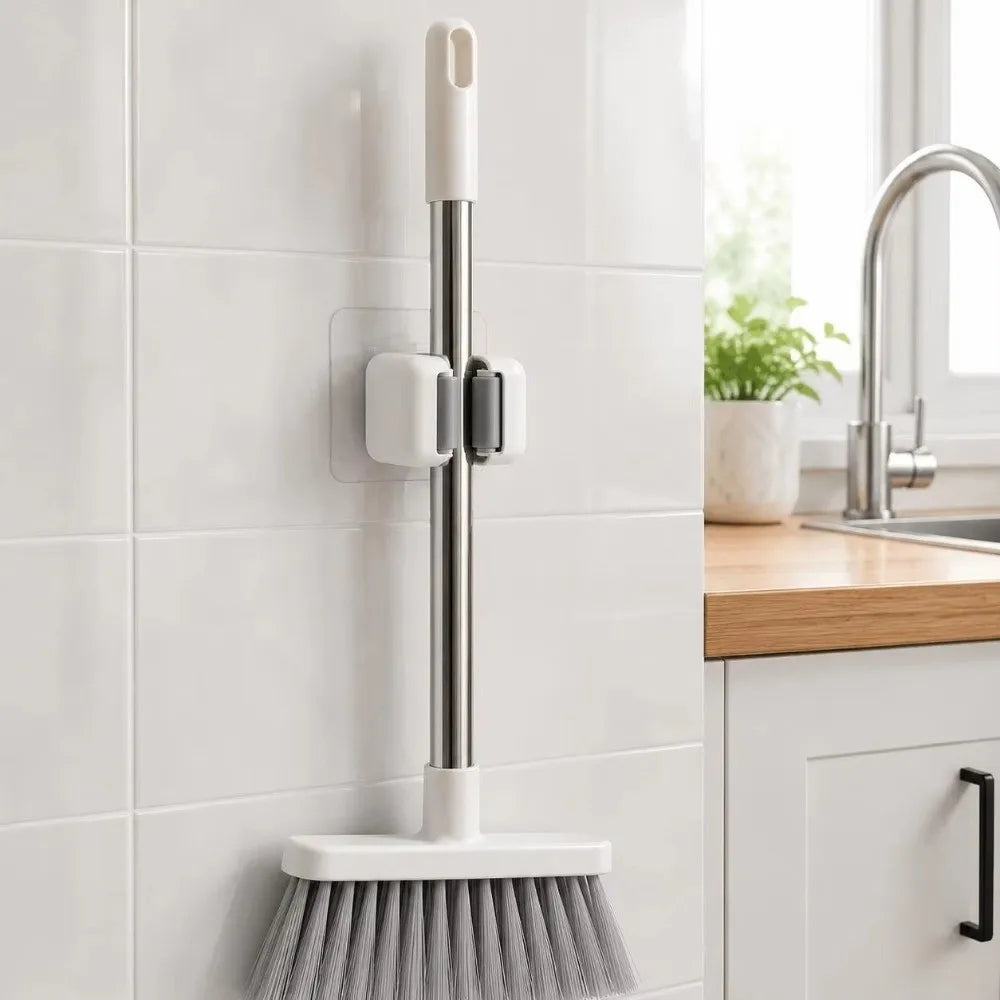 No-Drill Wall Mop Holder Hook – Strong Adhesive Organizer