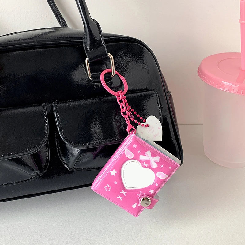 Mini Photo Album Keychain – 32 Pocket Photocard Holder Mini Photo Album Nixie