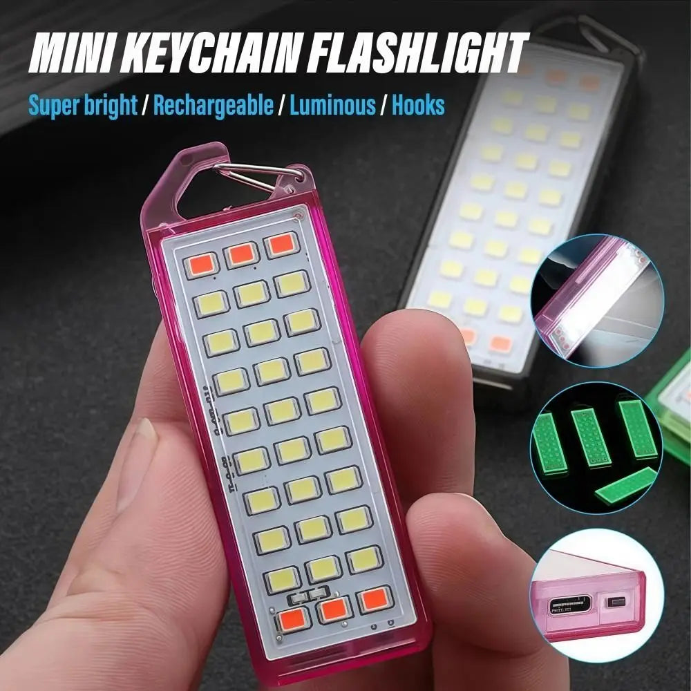 Mini Keychain LED Flashlight – Rechargeable, Waterproof, 5 Modes