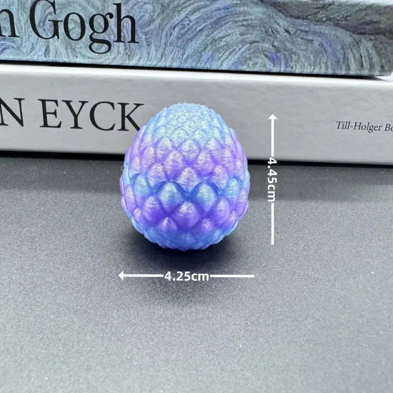 3D Printed Mini Dragon Egg Set – Articulated Flexible Toy Collectible Dragon Toy Nixie