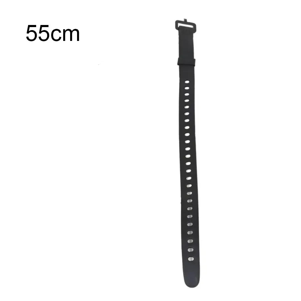 Adjustable Silicone Cargo Tie-Down Straps 35/45/55cm Reusable Cargo Bundling Strap Nixie 515mm-Black-55cm