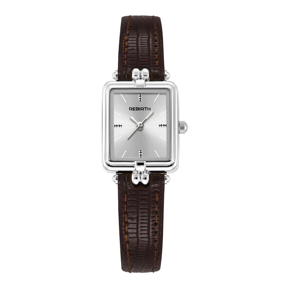 REBIRTH Roman Scale Quartz Watch | Leather Band Minimalist Quartz Wrist Watch Nixie Coffee
