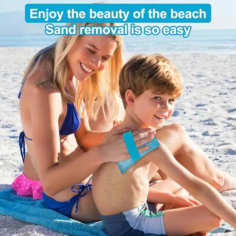 Velvet Sand Removal Bag – Beach Body Wipe Pouch Beach Sand Cleaner Nixie