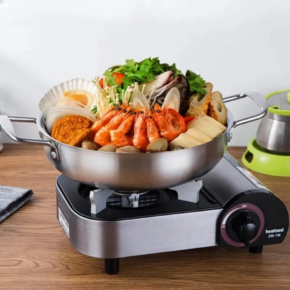 Stainless Steel Paella Pan & Saucepan – Seafood Rice Pot Stainless Steel Cookware Nixie
