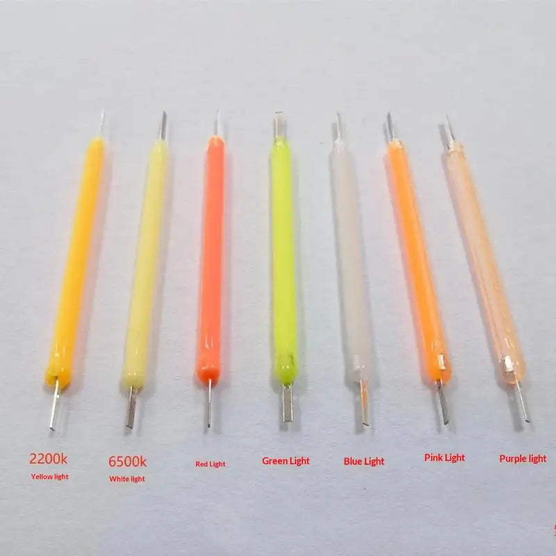 COB LED Ceramic Filament 3V 38mm Multicolor 10PCS – DIY Edison Bulb LED Lighting Filament Nixie