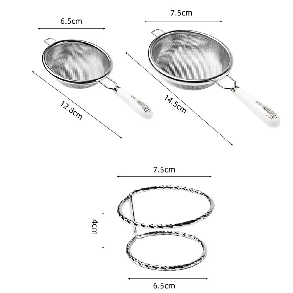 304 Stainless Steel Fine Mesh Strainer with Long Handle Kitchen Mesh Strainer Nixie