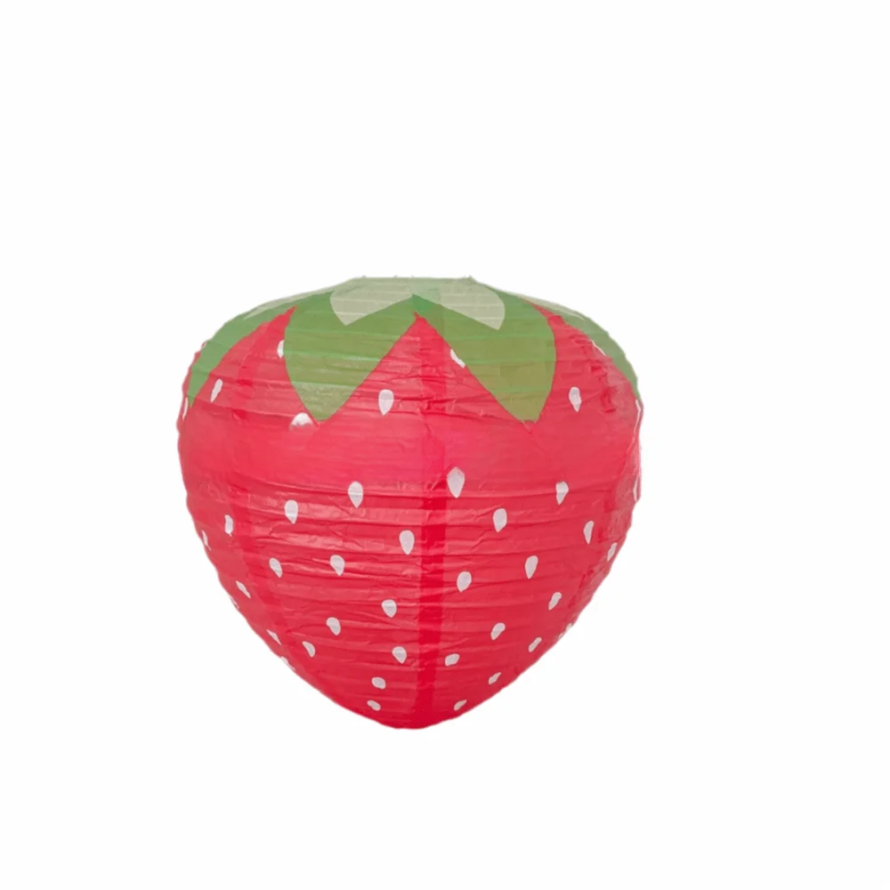 3D Strawberry Paper Lanterns – Handheld Kids Lantern 1/3 PCS Paper Lantern Nixie 30CM Red AS PIC