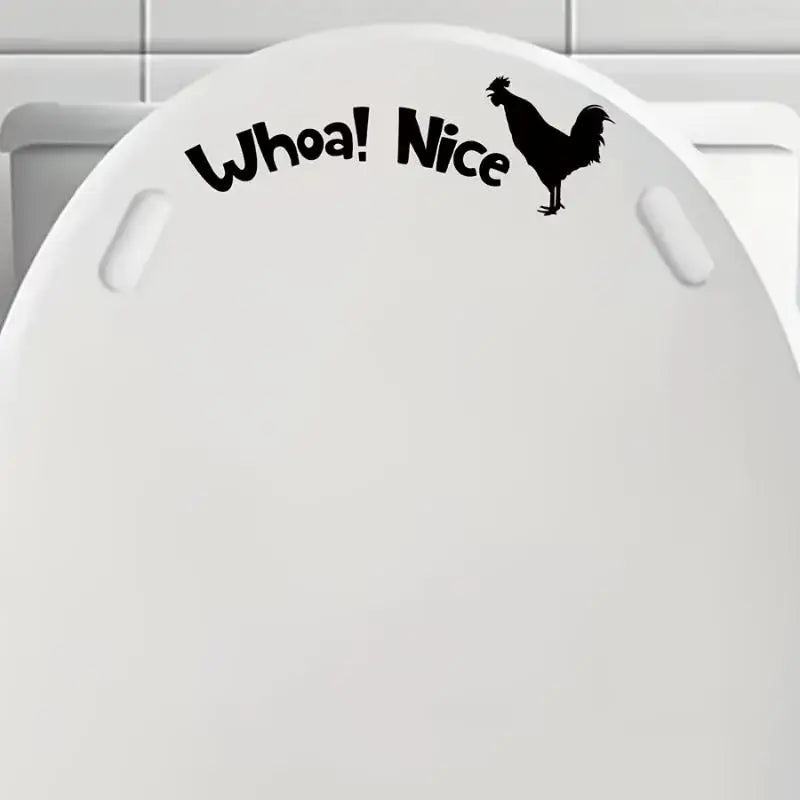 Rooster Toilet Seat Sticker – Removable Bathroom Decal 2 Pcs Bathroom Decal Sticker Nixie