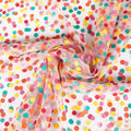 Colorful Polka Dot Tulle Organza Fabric – Bouquet Wrapping Mesh Bouquet Wrapping Fabric Nixie White