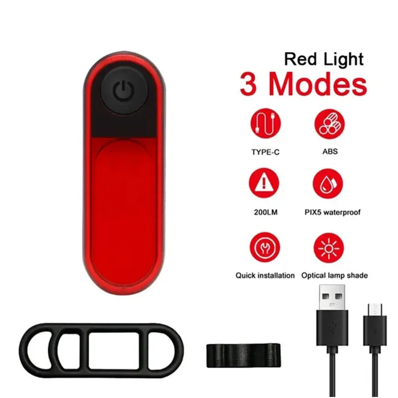 LED Rechargeable Bike Rear Tail Light – MTB & Road Cycling