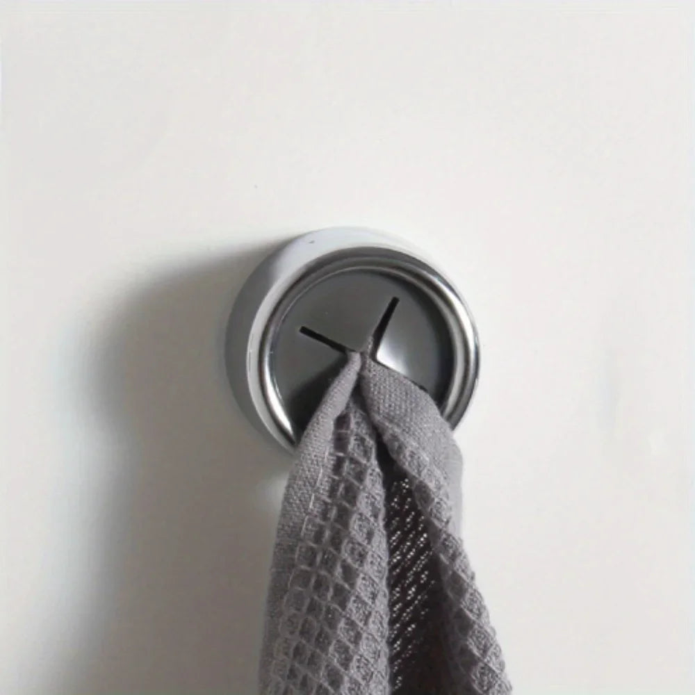 Self-Adhesive Circular Dishcloth Hook – No-Drill Kitchen Wall Hook