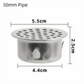 304 Stainless Steel Round Gutter Guard Drain Mesh Cover Gutter Guard Drain Cover Nixie 50mm Pipe