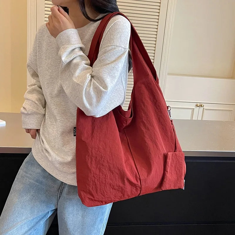 Nixie Large Capacity Canvas Nylon Tote Bag – Women's Commuter Canvas Tote Bag Nixie