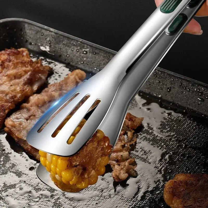 Non-Slip Stainless Steel Food Tongs – BBQ, Salad & Buffet Kitchen Food Tongs Nixie
