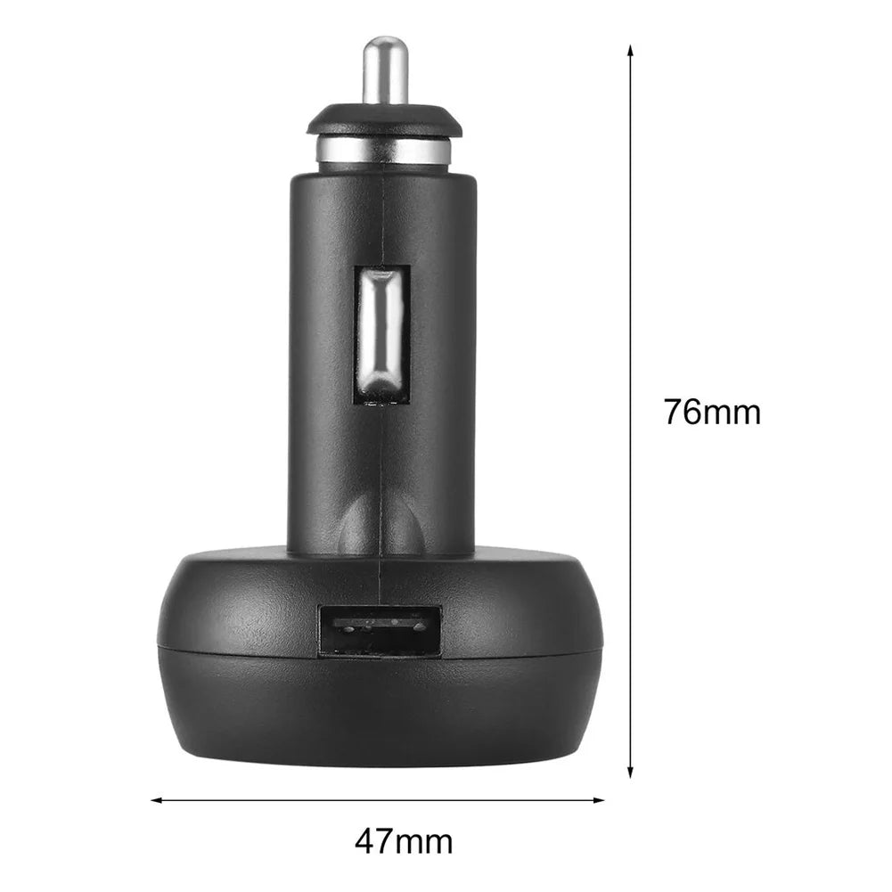 3-in-1 Car Voltmeter Thermometer USB Charger 12/24V LED Car Voltmeter Gauge Nixie
